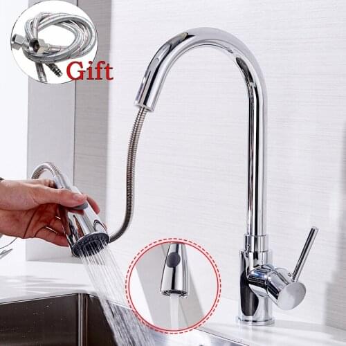 Single Handle High Arc Brushed Nickel Pull Out for Kitchen Faucet,Stainless Steel Kitchen Sink Faucets with Pull Down Sprayer