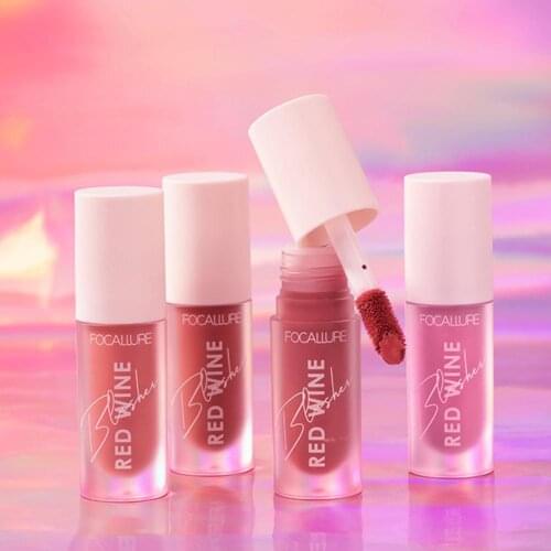 FOCALLURE Face Liquid Blush Long Lasting Natural Cheek Contour Rouge Cosmetic Blusher 4colors Long Lasting Natural Blusher