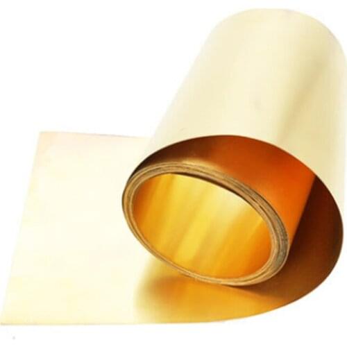 1Meter/Roll Thin Brass Sheet Strip Gold Film High Purity Brass Foil Plate H62 Thick 0.1/0.2/0.3/0.5MM*Width 10/20/30/50MM