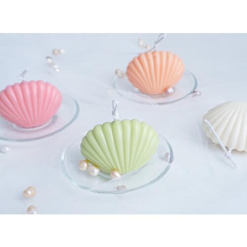 1pcs 3D Sea Shell Shape Silicone Candle Mold DIY Mold Small Shell Mould for Cake Pastry Baking Decorating Tools