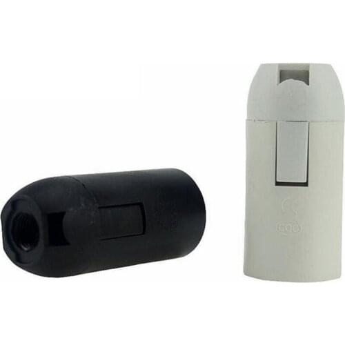 1PCS Edison E14 Light Bulb Lamp base Holder Pendant Socket Lampshade 220V 110v Cap Socket White/Black for led Ceiling Light