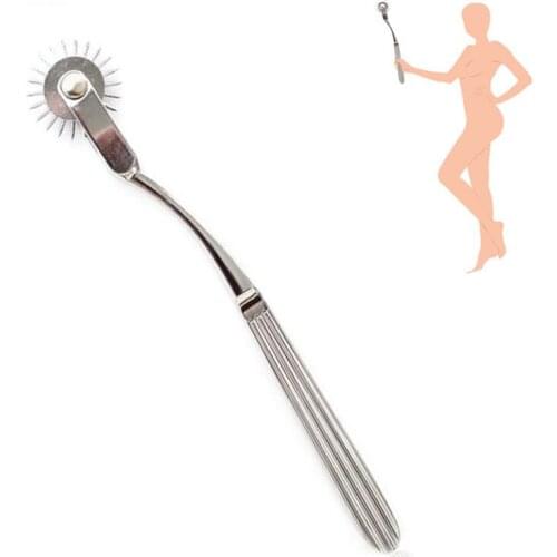 1PCS Medical Diagnostic Reflex Hammer Pin Wheel BDSM Gear Roller Rolling Wartenberg Wheel Pinwheel Fetish Neurological Sex Toys