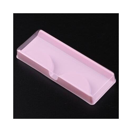 100set Transparent White Pink Plastic Eyelashes Packaging Box Fake Eyelash Tray Storage Cover Single Case