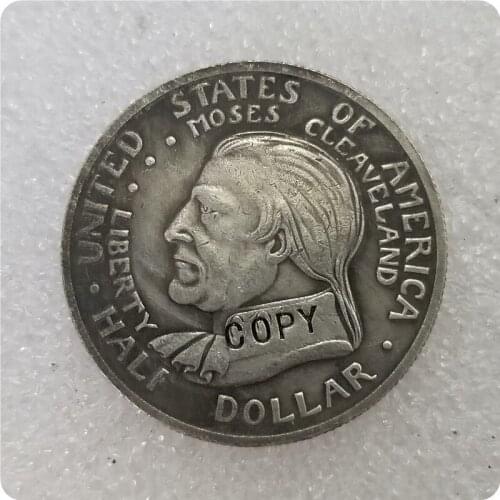 1936 Cleveland Centennial Commemorative Plated Half Dollar COPY commemorative coins-replica coins medal coins collectibles