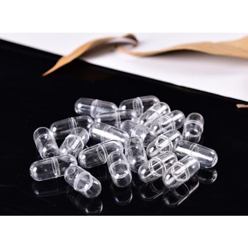 20Pcs/pack 10mm Travel Medicine Pill Case Holder Storage White Gelatin Empty Capsules Hollow Gelatin Capsules Empty Pill Capsule