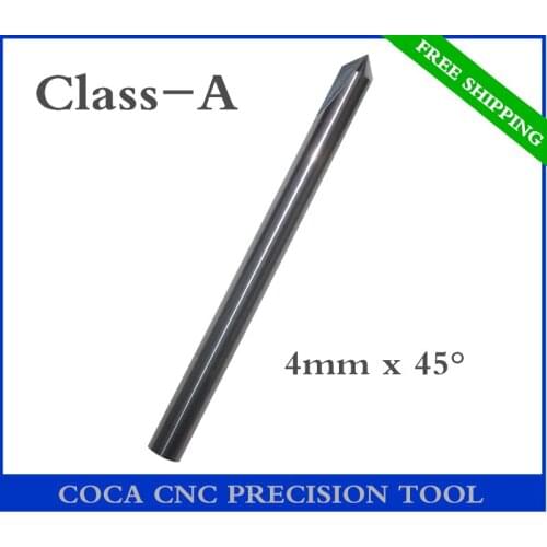 4mm*45degrees,Freeshipping CNC Solid carbide woodworking insert router bit,Tungsten steel Chamfering cutter,rose reamer,MDF,ABS