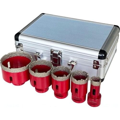 5 Pcs tile hole cutter set for porcelain ceramic tile marble granite 25/35/40/50/68mm diamond hole saw drill bit set