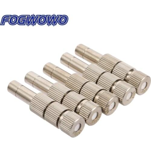 60 Pcs Garden Irrigation System 6mm Quick-connect Atomization Nozzles Low Pressure Brass Filter Inside Sprayer Nozzles "