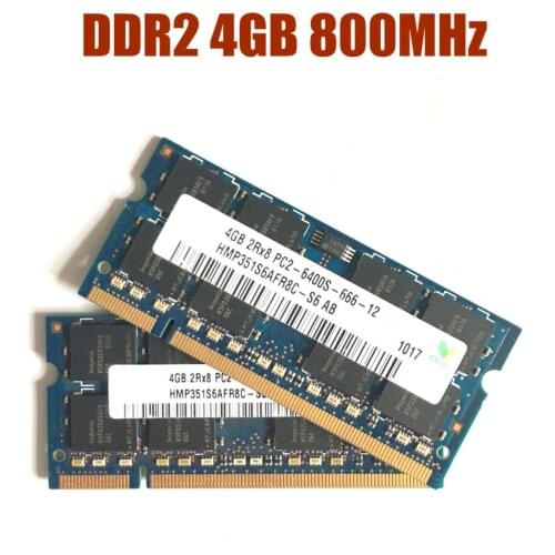 Free Shipping Laptop memory 4GB PC2-6400 DDR2 800MHz Notebook RAM 4G 8G 800 6400S 4G 200-pin SO-DIMM