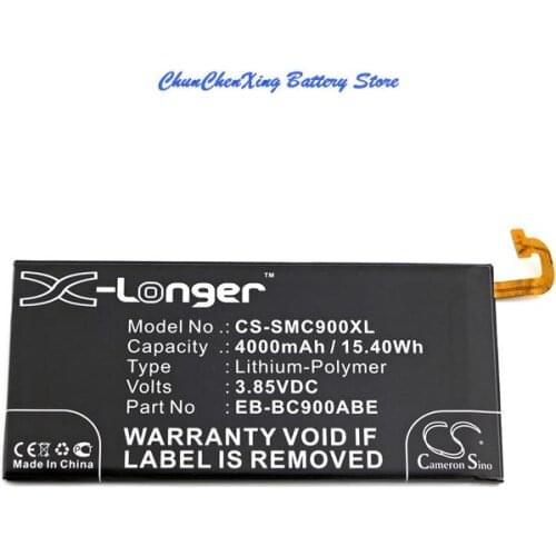 Cameron Sino 4000mAh Battery EB-BC900ABE for Samsung Galaxy C9 Pro, Galaxy C9 Pro Duos, SM-C9000, SM-C9008, SM-C900F, SM-C900Y