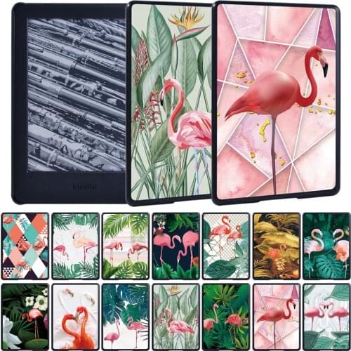 Tablet Case for Amazon Kindle 8th Gen 2016/10th Gen 2019/Kindle Ereader Paperwhite 1/2/3/4 Slim Hard Flamingo Back Case + Stylus