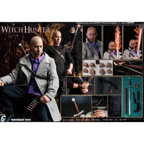 1/6 Scale Hunter Vin Diesel 12 inches Action Figure with Metal Gun Sword Model FA-19-07 Collection Boxed