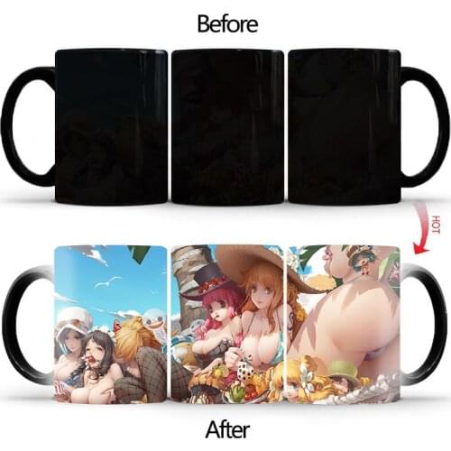 Swimsuit beauty Mug Color Changing Magic Mug Heat-sensitive Reactive ceramic coffee tea milk cup best gift for friend BSKT-066