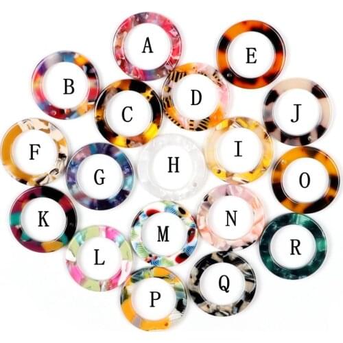 Leopard Print,Tortoise Shell Earring Charm,Acetate Acrylic Beads,Circle Shaped,Boho,Earring Parts,Ohrringe finding,23mm-ACE260