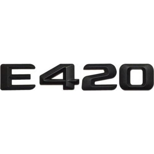 Matt Black " E 420 " Car Trunk Rear Letters Words Number Badge Emblem Decal Sticker for Mercedes Benz E Class E420