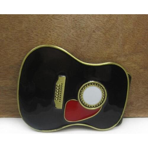 BuckleClub retro zinc alloy GUITAR head music jeans gift cowboy belt buckle FP-02642-1 for men 4cm width loop drop shipping