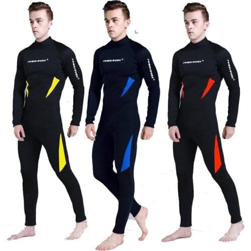 3MM Lycra Neoprene Scuba Wetsuit Equipment Men Snorkeling Jumpsuit One Piece Long Sleeve Triathlon Spearfishing Surf SwimWear