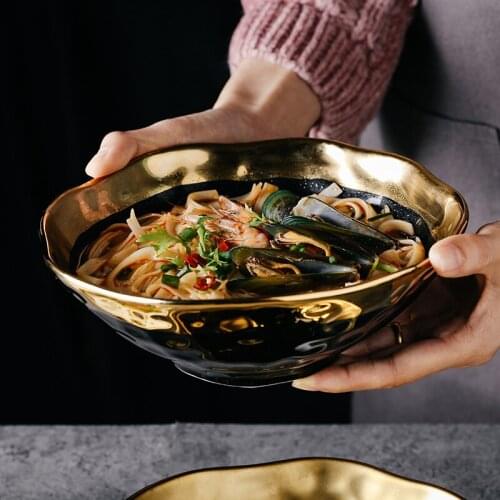 Nordic Creative Household Large Ceramic Bowl Phnom Penh Noodle Bowl Personalized Ramen Bowl