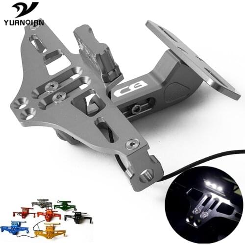 Motorcycle LED License Plate Holder Support Plaque Motorbike Bracket Frame For Honda CB400 CB500X CB1100 CB300F/500F/650F CB190R