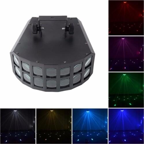 AUCD Double RGBW LED Moving Ray Projector Lights 8 Channel DMX Beam Professional Disco KTV DJ Party Show Stage Lighting LE-DB