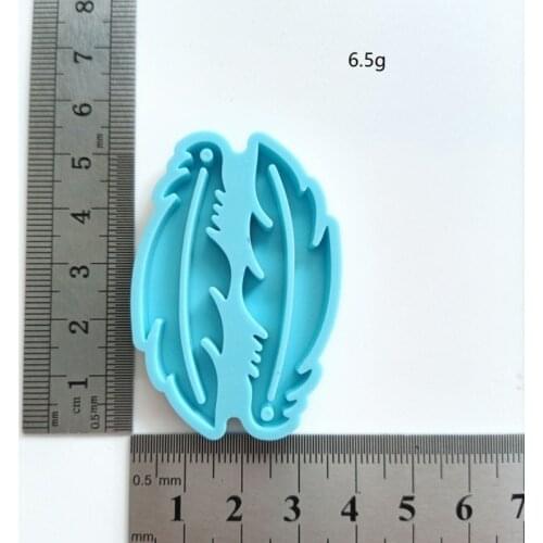 R58E 3Pcs Dream Catcher Mold Silicone Mold Keychain Pendants Epoxy Resin Casting Mold Feather Shape Earrings Mold DIY Crafts