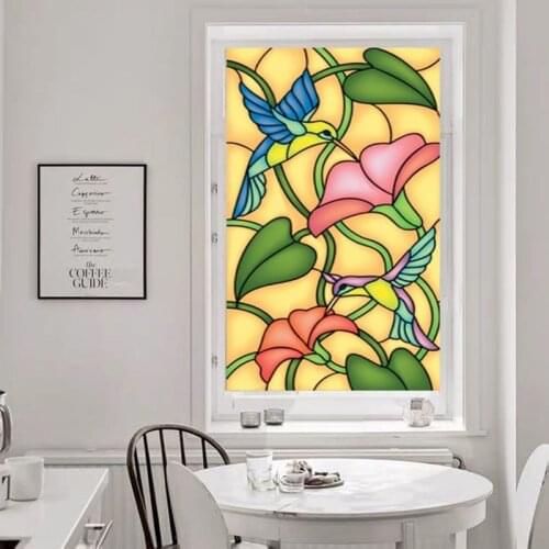 Custom Size Window Glass Films Vintage European Style Art Sticker Transparent Glass DIY Door Stickers For Bathroom Home Decor