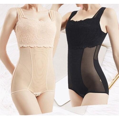 Lyingnana Open Crotch Sexy Bodysuit Shapewear Waist Trainer Women Abdomen Shapers Tummy Control Slimming Seamless Briefer Corset