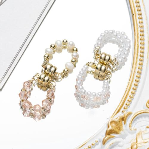 Piercing pearl Magnet Ear Bone Clip Earrings Fake Nose Ring Female Simple Wild Earrings Pierced Earring sjavascript