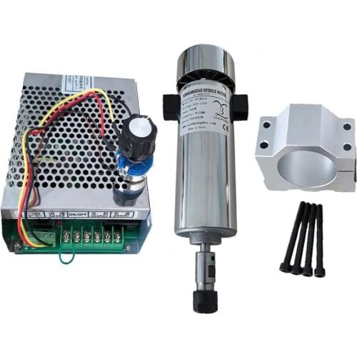 Air cooled 0.8kw Air cooled spindle ER11 chuck CNC DC110V 20000RPM 800W Spindle Motor + Power Supply speed governor For DIY CNC