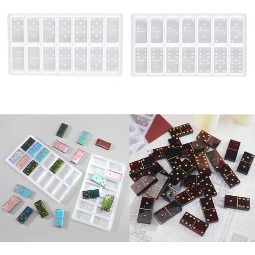 Silicone Resin Molds Dot Dominoes Mold DIY Epoxy Domino Game Craft Jewelry Mould