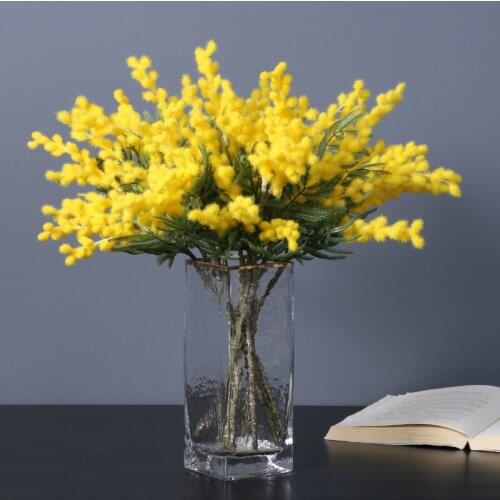 High-quality Artificial Plant Flower Acacia Farnesiana for Home Table Decoration