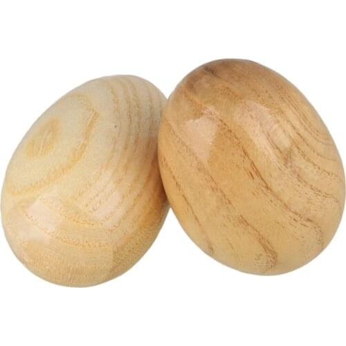 1Pc Wooden Egg Shaker Rattle Percussion Musical Instruments Children Toy Gift