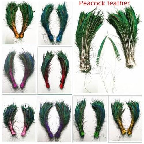 Wholesale 10pcs High Quality Natural Peacock Feather 30-35cm/12-14inch Jewelry Wedding Halloween Decorative Feathers Plumes