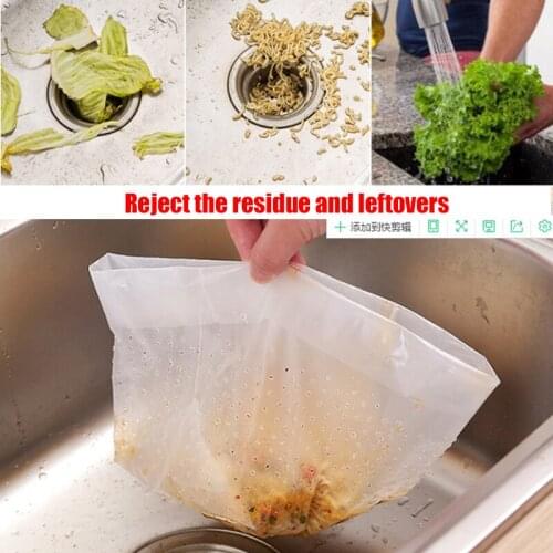 2019 Kitchen Sink Strainer Bag Vertical Trash Bags with Drain Holes Mesh Strainer Residue Leftovers Drainage Garbage Flume Bag