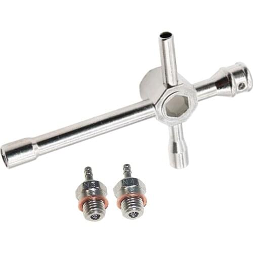 2x Duty Metal Hot Glow Plug Spark & Cross Wrenches for Kyosho HPI RC