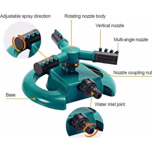 360 - Degree Automatic Rotation Trigeminal Sprinkler Garden Irrigation Garden Flower Watering Gardening Tool