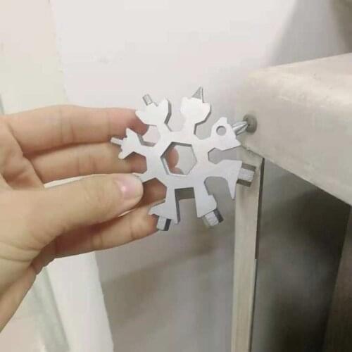 Free Shipping 18-in-1 Multi-tool Card Combination Compact and Portable Outdoor Products Snowflake Tool Card