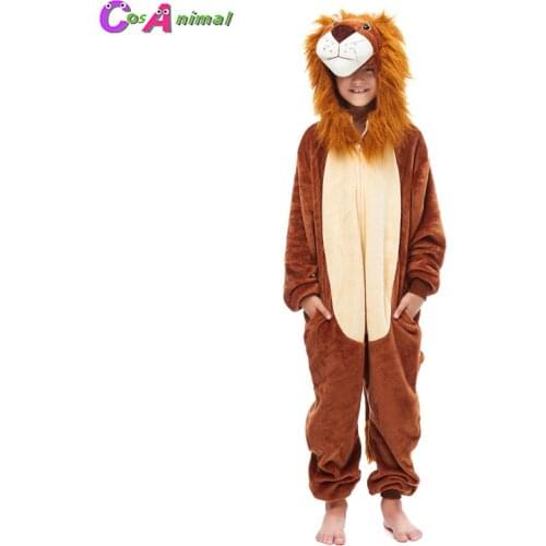 Childrens Lion Kigurumi Kids Onesies Pajamas Babys Cosplay Costumes For Halloween New Year Carnival Party