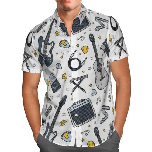 Jazz Breathabl 3D Beach Hawaii Summer 2021 Shirt Short Sleeve Shirt Gothic Streetwear Oversized Chemise Hombre Blusa Masculina