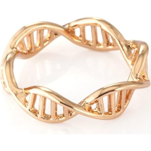 Daisies Simple Design DNA Ring for Women Punk Biology Chemistry Molecule Ring Feminino Jewelry Minimalist Gift One Piece