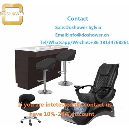 Nail bar salon furniture for nails with double nail bar table for pedicure and manicure equipment