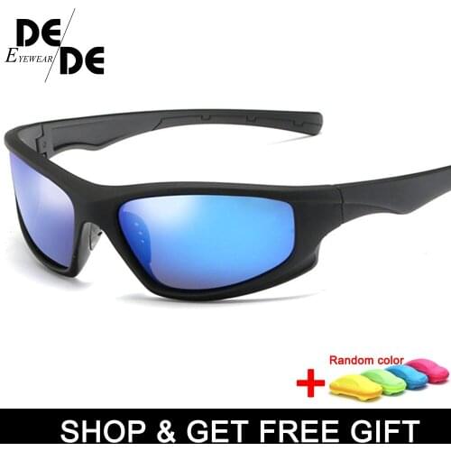 2019 New Polarized SunglasseS Men UV400 Anti-glare Sun Glasses Black PC Frame Outdoor Sport Goggles De Sol Gafas with box130