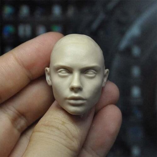 1/6 Scale Female Soldier Villa Unpainted Head for 12''Body DIY