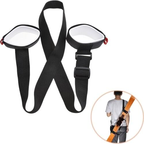Nylon Skiing Bags Skiing Pole Shoulder Hand Carrier Lash Handle Straps Porter Hook Loop Protecting For Ski Snowboard