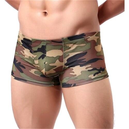 New Mens Fashion Style Modal Boxers High Quality Cotton Boxers Mens Underwear Camouflage Boxer Shorts For Male