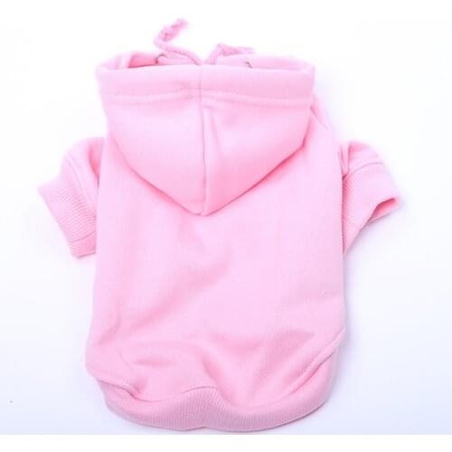 Solid Dog Cat Hoodie Sweater Pet Puppy T-shirt Coat for Dogs Cats Small Medium 6 Colours 7 Sizes