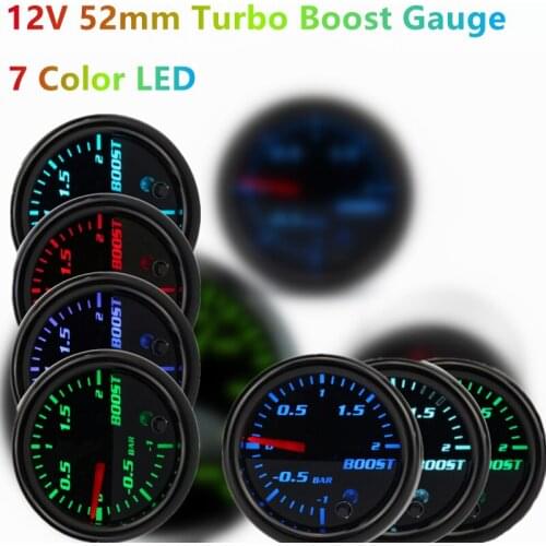 12V 52mm Motorcycle Digital Colorful LCD Speedometer Odometer Tachometer Speed Sensor 7Color Display Oil Level Meter Accessories