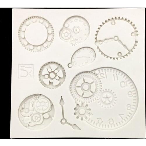 Wholesale 10 Pcs/lot Watch Shape 100% Platinum Silicone Sugarcraft Mould, Fondant Cake Decorating Tools Bakeware