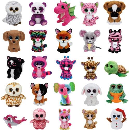 Original TY Plush Toy Cute Cat Dinosaur Bear Fox Kawaii Animals Soft Dolls Toys for Children Pony Kids Baby Toys Birthday Gifts