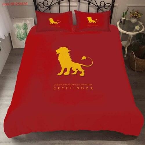2/3 Piece Quilt Cover Pillowcase Anime Potter Bedding Sets 3D Print Bed Comforter Cover Single Double Full Queen for Teens Boys